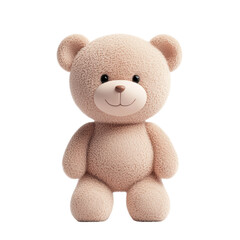 Obraz premium Bear solated on white transparent. Cartoon minimal style cute animal toy