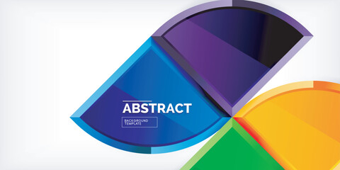 Obraz premium Glossy circles geometric background. Vector Illustration For Wallpaper, Banner, Background, Card, Book Illustration, landing page