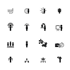 Universal business management and human resources icon set. Universal icons for web and mobile. Vector.