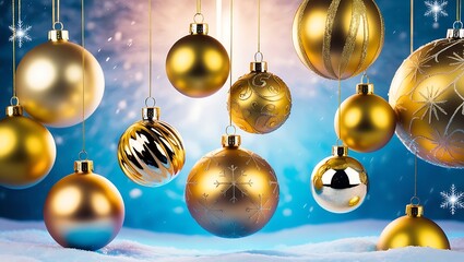 Christmas ball branches place for the inscription background postcard