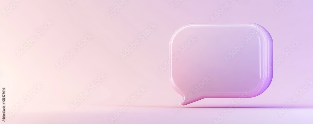 Aufkleber 3d pink speech bubble on gradient background