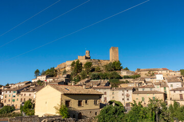 Obraz premium Uncastillo Fortress, 11th to 13th centuries. Zaragoza, Aragon, Spain.