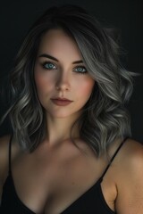 Obraz premium sample of a woman's hair color and texture