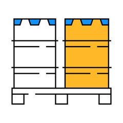 barrels wholesale line icon vector. barrels wholesale sign. isolated symbol illustration