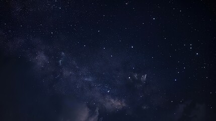 Fototapeta premium constellations and stars in the night sky with twinkling lights above dark forest