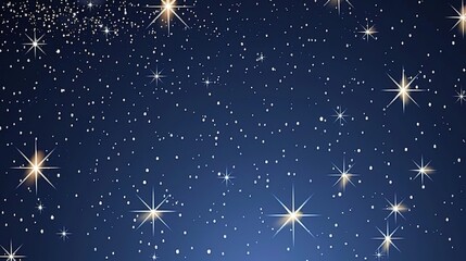 Fototapeta premium constellations and stars in the night sky with twinkling lights above dark forest