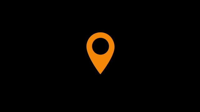 GPS pin marker animation on background. location symbol on flat background. GPS marker, Adrress, Location, Point.