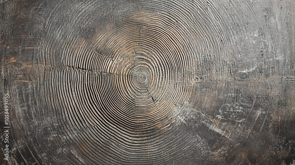 Poster textured wood surface with circular patterns
