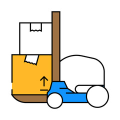 loader wholesale line icon vector. loader wholesale sign. isolated symbol illustration