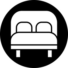 Double Bed Icon Design