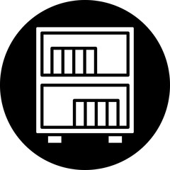 Bookcase Icon Design