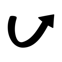 Hand drawn doodle arrows silhouette for business infographic