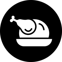 Fototapeta premium Roast Chicken Icon Design