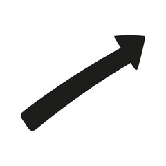 Hand drawn doodle arrows silhouette for business infographic