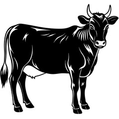 silhouette of a bull