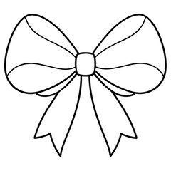 tied bows outline coloring book page line art drawing
