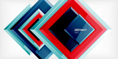 Colorful squares with reflections abstract background design. Vector Illustration For Wallpaper, Banner, Background, Card, Book Illustration, landing page