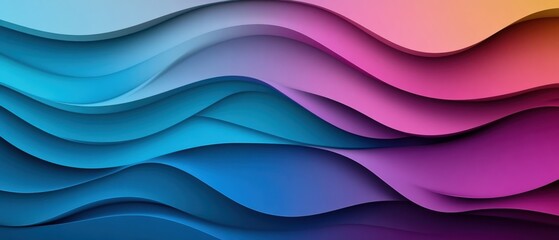 Fototapeta premium Vibrant Abstract Wave Design: Dynamic Colors, Fluid Patterns, Gradient Background.