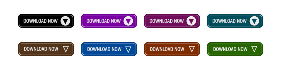 now download button as vector element graphic of website or application illustration isolated on white background