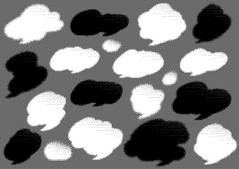 Mosaic dot speech bubble