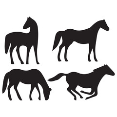 Horse vector and icon set