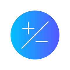 plus minus gradient icon