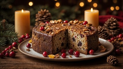 A Festive Temptation: Indulge in the Richness of a Classic Christmas Cake