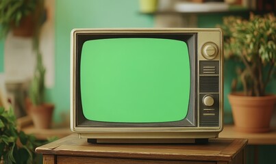 Close Up Footage of a Retro TV Set Screen with an 8 Bit 2D Eighties Inspired Console Arcade Video Game. Nostalgic Shooter Game, Player Battle with Swarm of Aliens and Wins the