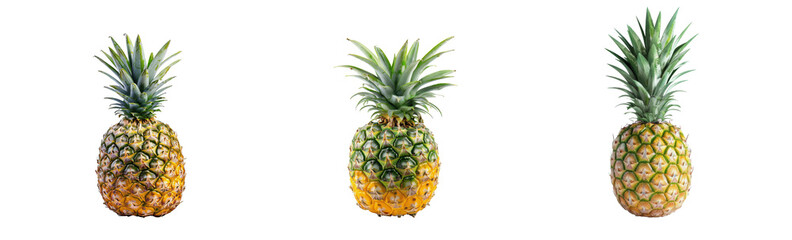 Fototapeta premium Three Fresh Pineapples Isolated