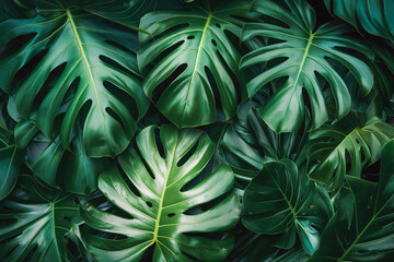 Tropical leaves texture,Abstract nature leaf green texture background,picture can used wallpaper desktop