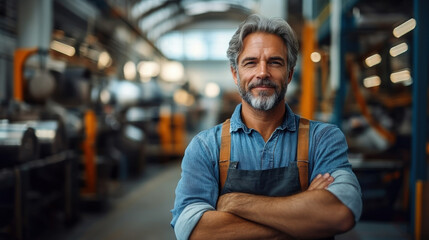 Fototapeta premium A business owner in the manufacturing industry