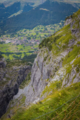 Incredible view of Grindelwald valley, Switzerland. Landscape photography
