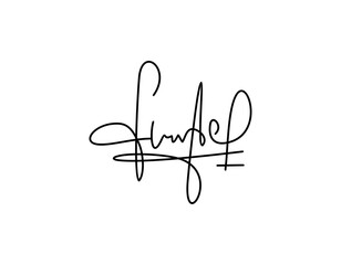 A Signature initial logo template vector