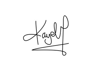 K initial handwriting logo template vector. signature logo concept