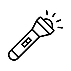 Flashlight outline icon 