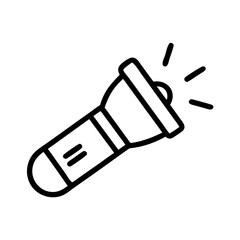 Flashlight outline icon 