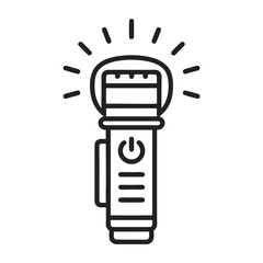 Flashlight outline icon 