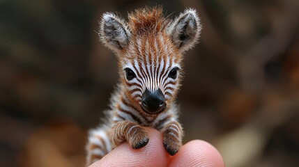 Hyper Realistic Image of Tiny Zebra Calf