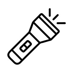 Flashlight outline icon 