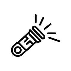 Obraz premium Flashlight outline icon 