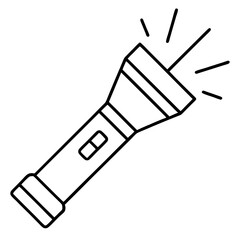 Flashlight outline icon 