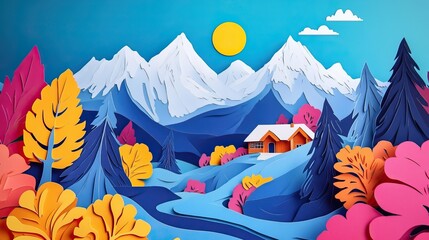 Final ascent towards a mountain hut in the Alps Climbing to a mountain hut in the Alps