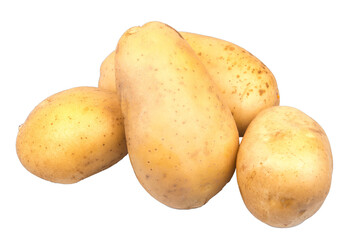 potatoes isolated on white or transparent background