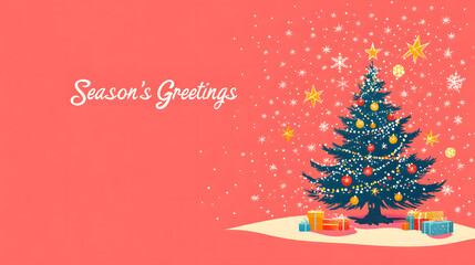 Mid-Century Modern Christmas Tree Card