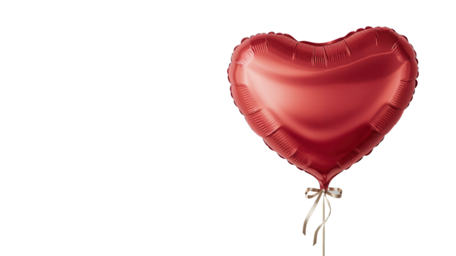 A red balloon isolated on transparent background PNG