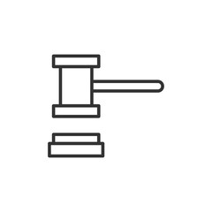 Judge gavel icon. Justice symbol modern, simple, vector, icon for website design, mobile app, ui. Vector Illustration