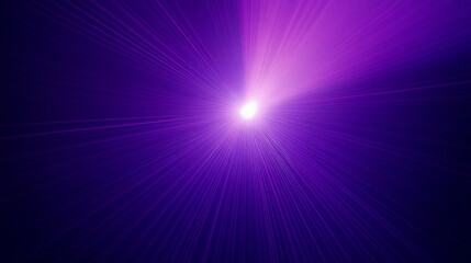 Fototapeta premium A bright, white light emanates from the center of the image, radiating outward in a starburst pattern with a purple gradient background.