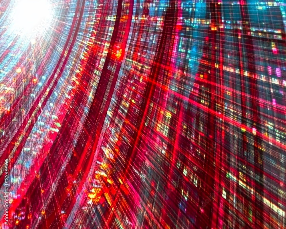 Aufkleber abstract vibrant light patterns create a dynamic, colorful visual display.