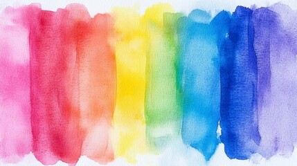 Naklejka premium Watercolor Rainbow Abstract Background Colorful Art Gradient Design Elements