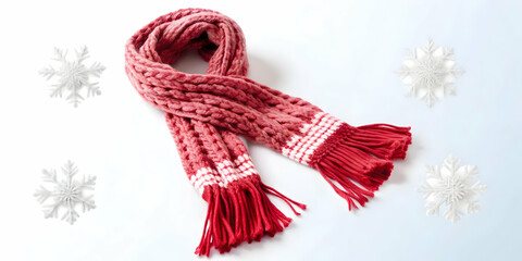 3D Winter Scarf Icon Isolated on White Background - Minimalist Vector Design for Fashion Infographics & Product Breakdown